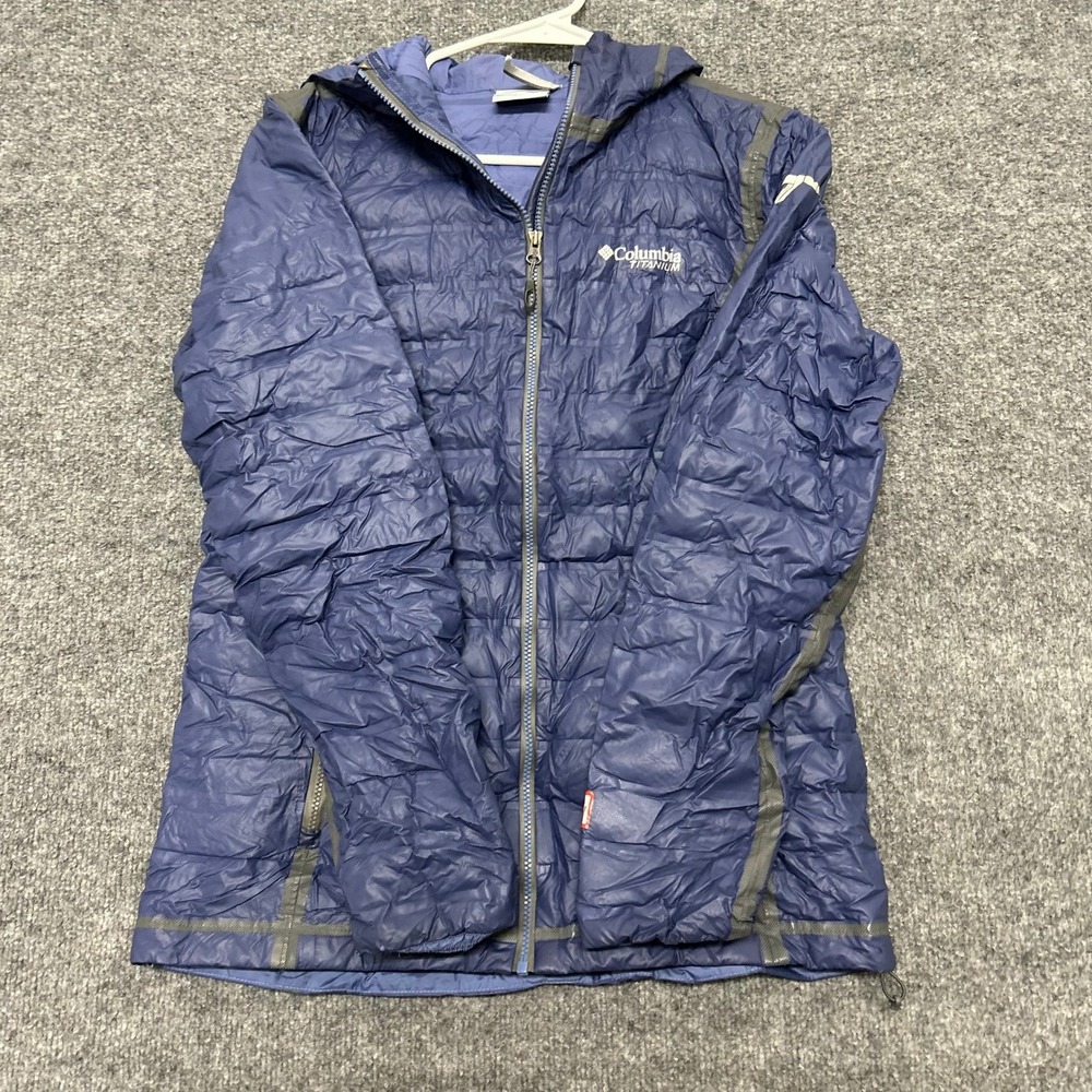 Columbia Jacket Womens XS Blue Titanium OutDry Ex Diamond Down Puffer Hooded